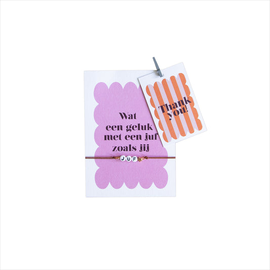 Wat een geluk met een juf zoals jij || Juf cadeau