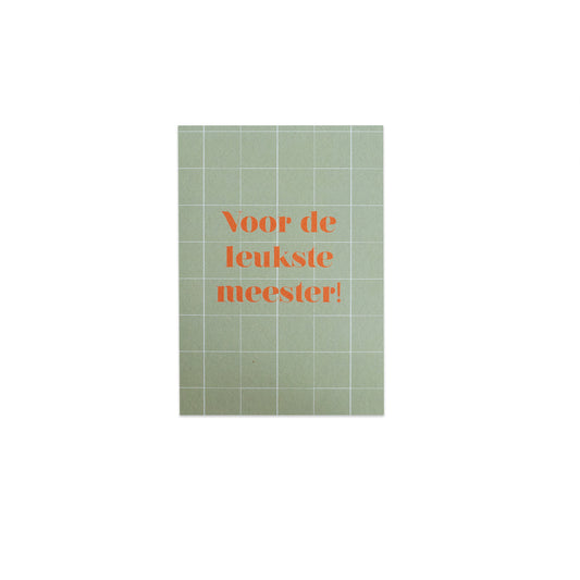 Voor de leukste meester! || Ansichtkaart